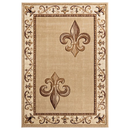 Manmade Bristol Lilium Beige Rectangle Area Rug - 5 ft. 3 in. x 7 ft. 6 in. MA3637970